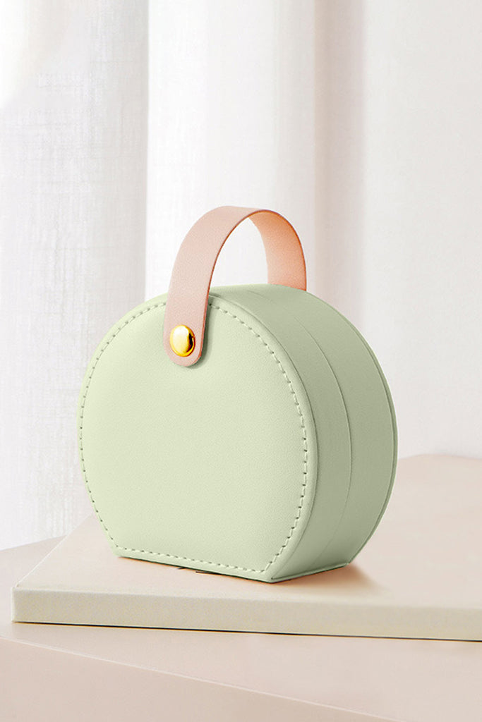 Green Round Jewelry Portable Case